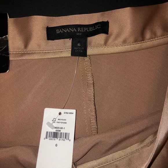 Banana Republic Long Length Maxi Skirt Size‎ 6 NEW champagne color - Picture 5 of 10